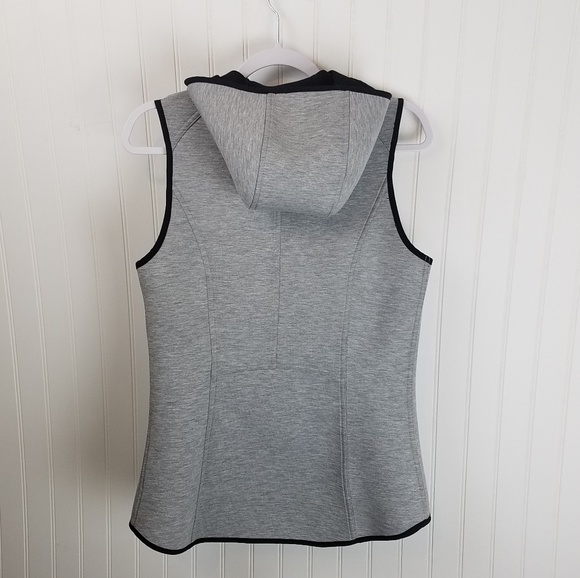 Gerry Gray Hooded Running Jacket Vest Scuba Style - Picture 3 of 6